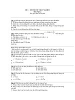 Đề 8: ĐỀ THI THỬ TRẮC NGHIỆM Môn Vật Lý doc