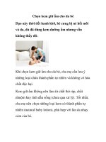 Chọn kem giữ ẩm cho da bé pdf