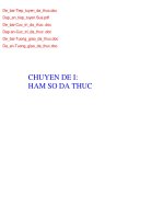 Hàm số đa thức khóa luyện thi đảm bảo