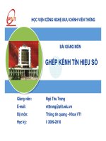 Bài giảng môn ghép kênh tín hiệu số
