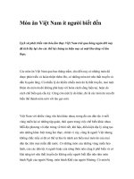 Món ăn Việt Nam ít người biết đến pps