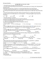 Đề luyện thi Đại Học ĐỀ THI THỬ VẬT LÝ LẦN I – ĐỀ 4 potx