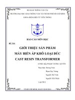 đề tài giới thiệu sản phẩm máy biến áp khô loại đúc cast resin transformer