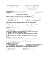 KIỂM TRA TRẮC NGHIỆM THPT Môn thi: Vật lý - Mã đề thi: 756 pdf