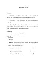 GIÁO ÁN MÔN TIN HỌC LỚP 6 - KIỂM TRA HỌC KÌ pot