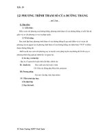 Tiết 29 §2 PHƯƠNG TRÌNH THAM SỐ CỦA ĐƯỜNG THẲNG pot