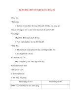 Giáo án Tin Học Văn Phòng: Bài 30: BIỂU DIỄN DỮ LIỆU BẰNG BIỂU ĐỒ docx