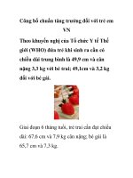 Công bố chuẩn tăng trưởng đối với trẻ em VN pps