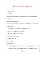 Giáo án Tin Học Văn Phòng: BÀI 2: NHỮNG KIẾN THỨC CƠ SỞ pot