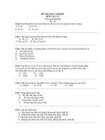 ĐỀ THI TRẮC NGHIỆM MÔN VẬT LÝ ( Thời gian 60 phút) Đề : 09 doc