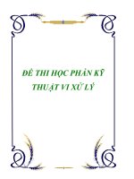 ĐỀ THI HỌC PHẦN KỸ THUẬT VI XỬ LÝ ppsx