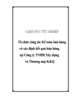 Tổ chức công tác kế toán bán hàng và xác định kết quả bán hàng ở công ty TNHH xây dựng và thương mại KQ