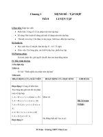 Tiết 8 MỆNH ĐỀ - TẬP HỢP LUYỆN TẬP doc