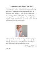 Có nên uống vitamin tổng hợp hằng ngày? ppt