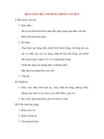 Giáo án Tin Học Văn Phòng: Bài 9: LÀM VIỆC VỚI BẢNG TRONG VĂN BẢN docx