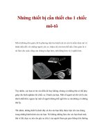 Những thiết bị cần thiết cho 1 chiếc mô-tô pps