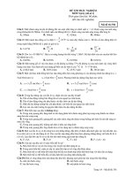 ĐỀ THI TRẮC NGHIỆM MÔN Vật lý (đề số 1) - Mã đề thi 786 pptx