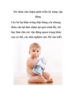 Trẻ thừa cân chậm phát triển kỹ năng vận động pot