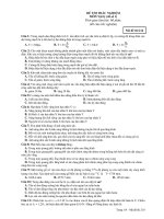 ĐỀ THI TRẮC NGHIỆM MÔN Vật lý (đề số 1) - Mã đề thi 214 pptx