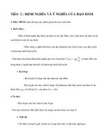 Tiết1- 2 : ĐỊNH NGHĨA VÀ Ý NGHĨA CỦA ĐẠO HÀM docx