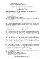 ĐỀ THAM KHẢO ÔN THI TỐT NGHIỆP THPT MÔN VẬT LÝ 12 - TRƯỜNG THPT PHAN CHÂU TRINH pdf