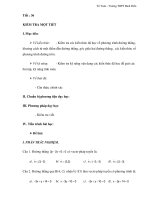 Tiết : 36 KIỂM TRA MỘT TIẾT TOÁN HÌNH HỌC docx