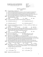 ĐỀ THI MÔN VAT LÝ 12 (ĐỀ 4) pdf