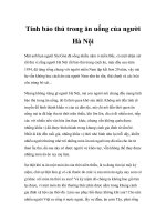 Tính bảo thủ trong ăn uống của người Hà Nội ppt