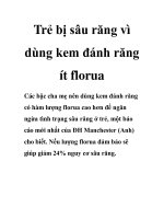 Trẻ bị sâu răng vì dùng kem đánh răng ít florua potx