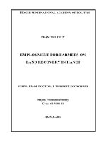 tóm tắt tiếng anh việc làm cho nông dân khi thu hồi đất ở hà nội