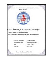 BÁO CÁO KIẾN TẬP NGHIỆP vụ bếp KHÁCH sạn MINH vân