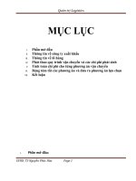 thiết kế môn học logistic xuất khẩu phân bón