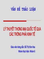LÝ THUYẾT THƯƠNG MẠI QUỐC TẾ QUA CÁC TRƯỜNG PHÁI KINH TẾ
