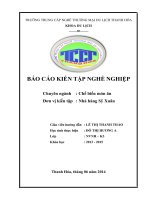 BÁO CÁO KIẾN TẬP NGHIỆP vụ bàn NHÀ HÀNG sỹ XUÂN