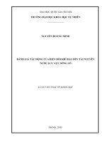 Đánh giá tác động của biến đổi khí hậu đến tài nguyên nước lưu vực sông lô