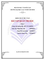 công tác hoạch định trong quản trị