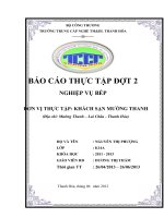 BÁO CÁO KIẾN TẬP KHÁCH sạn HƯƠNG XUÂN