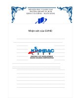 phân tích báo cáo tài chính tổng công ty phát triển đô thị kinh bắc - kbc