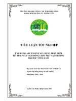 Ứng dụng arc engine xây dựng phần mềm hỗ trợ phân tích dòng chảy mặt tại trường đại học nông lâm tp  hồ chí minh