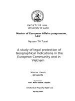 a study of legal protection of geographical indications in the european community and in vietnam