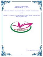 tìm hiểu về tình trạng nghiện game của giới trẻ hiện nay trên địa phần phường lê bình