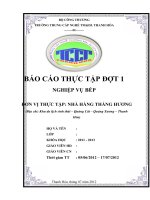 BÁO CÁO KIẾN TẬP nhà hàng thắng hương nghiệp vụ bếp