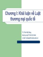 Chương 1: Khái niệm về luật thương mại quốc tế