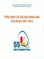 TỔNG HỢP CÁC BÁO CÁO KHOA HỌC VỀ CUNG CẤP ĐIỆN CỦA BỘ MÔN HỆ THỐNG ĐIỆN (ĐẠI HỌC BÁCH KHOA HÀ NỘI)