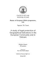a study of legal protection of geographical indications in the european community and in vietnam