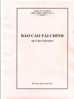 công ty cổ phần thủy điện điện lực 3 báo cáo tài chính quý 3 năm 2013