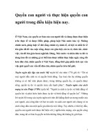 quyền con người và thực hiện quyền con người trong điều kiện hiện nay