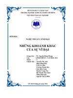 Báo cáo môn nghệ thuật lãnh đạo NHỮNG KHOẢNH KHẮC  CỦA SỰ VĨ ĐẠI