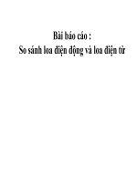 Báo cáo So sánh loa điện động và loa điện từ