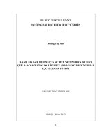 Đánh giá ảnh hưởng của số liệu vệ tinh đến dự báo quĩ đạo và cường độ bão MEGI (2010) bằng phương pháp lọc kalman tổ hợp